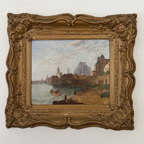 Antique british school oil - antique,