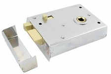 Polished Chrome Rim Latch Lock