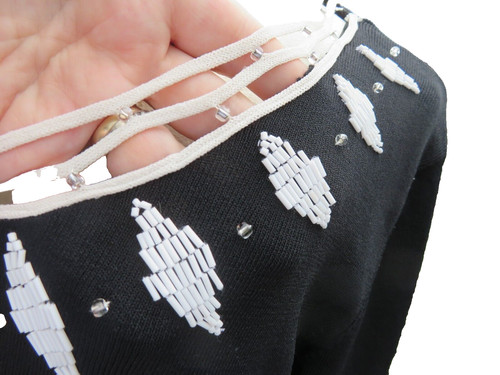 Black white cream silver - black,