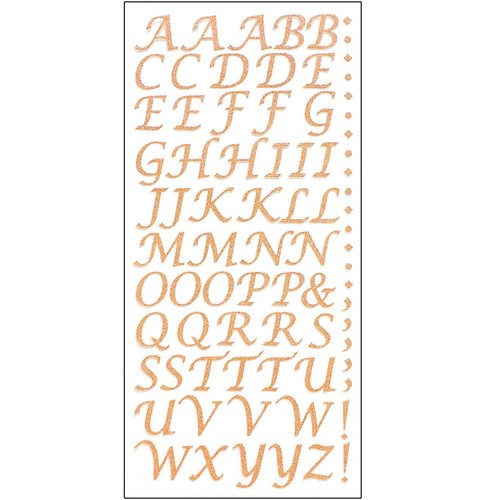 Glitter letter stickers - letter,