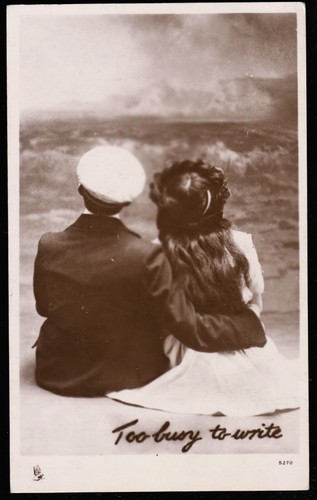 Too busy write romance - romance, rppc