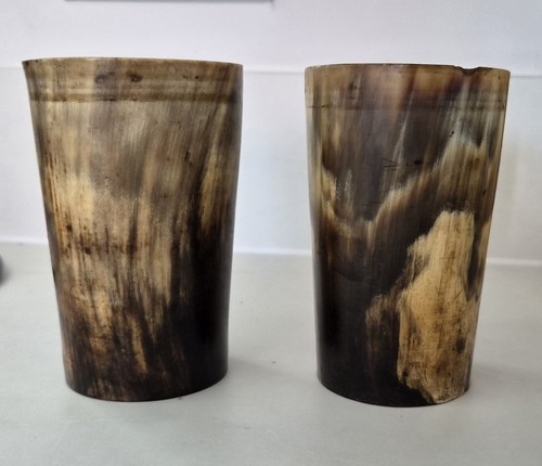 Antique horn beakers cups - antique,