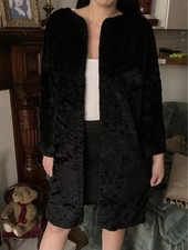 Leon Max Ladies Coat, Faux astrakhan  