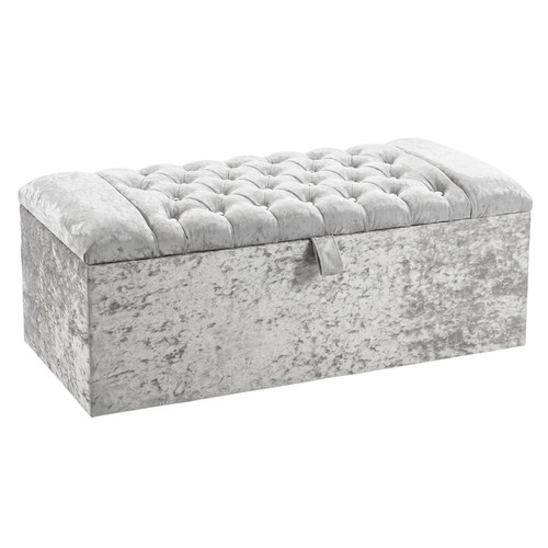 Luxury silver crushed velvet - crushed,