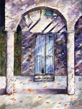 Doorway in the moonlight, 16 X