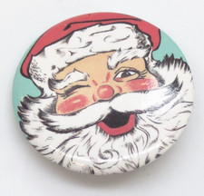 Santa Claus Winking Button