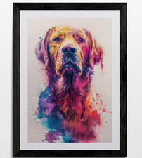 Labrador Dog Framed Canvas