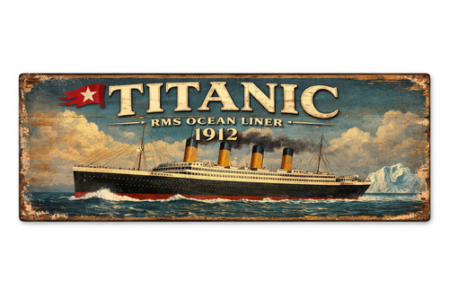 Titanic sign vintage style - sign,
