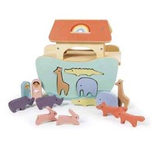 Tender Leaf Toys Little Noah's Ark Wooden Animals Toy Shape Sorter BNIB 24m+ NEW