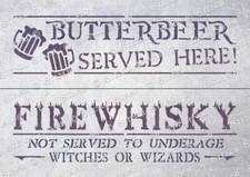 Hogwarts Butterbeer Firewhisky STENCIL 3 size HBF Harry Potter SUPERIOR 250MYLAR