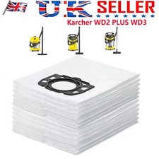 10Pack Fleece Cloth Dust Bags fit Karcher WD2 PLUS WD3 KWD1 KWD3 WD3 Wet & Dry*&