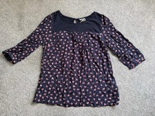 LADIES SIZE 14 NAVY MIX 3/4