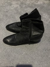 Men’s Boots, Winklepicker Boots Uk Size 7, Black, Zip Side Fastening