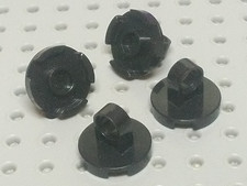 Lego Tile Round 2x2 with Lifting Ring Thick & Centre Antistud [74698] Black x4