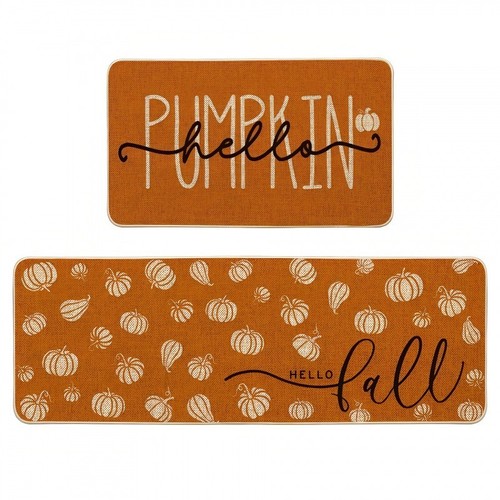 Autumn themed orange kitchen - autumn-themed,