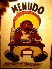 MENUDO BREAKFAST of CHAMPIONS VINTAGE 1970's IRON ON TRANSFER NICE, B-26