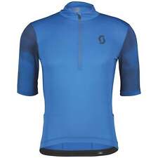 Scott Gravel 10 Mens Cycling Jersey Blue Short Sleeve Half Zip Breathable Top
