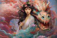 CHINESE DRAGON CANVAS PICTURE