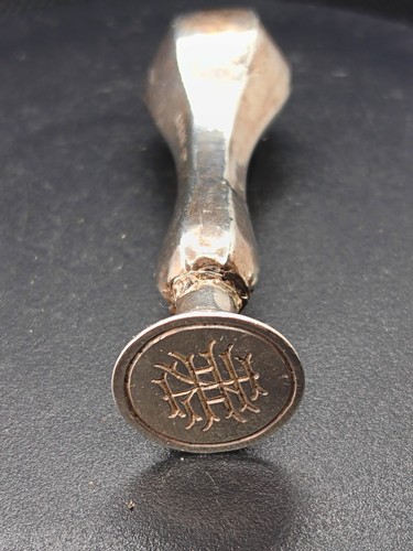 Antique 1924 silver wax seal - antique,