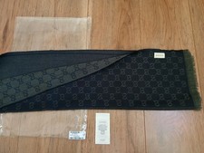Gucci Half GG Scarf Navy/Grey