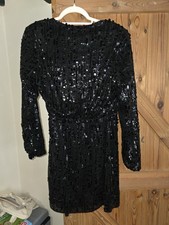 H&M Black Sequin Tie Side Mini