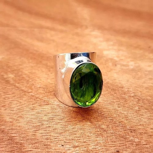 Peridot gemstone ring solid - gemstone,