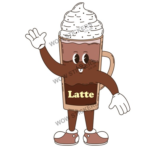 Latte coffee mascot - latte,