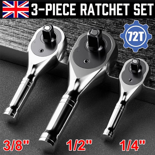 3pc stubby ratchet handle set - 3pc,