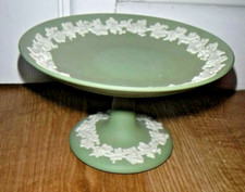 Wedgwood Jasper Ware Green Tazza Comport ~ 1st ~ Excellent