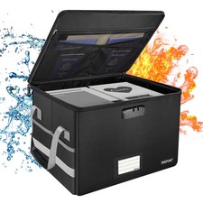 Fireproof Document Storage Box with Lock Filing Safe Box 39x31x25.5cm