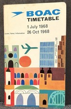 BOAC timetable 1 July 1968 - 26 Oct 1968