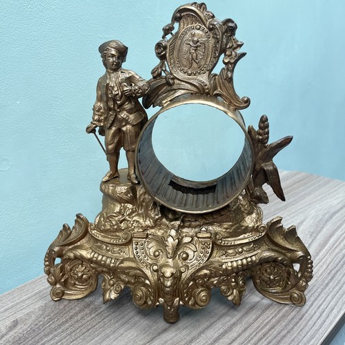 Antique spelter french mantel - spelter,