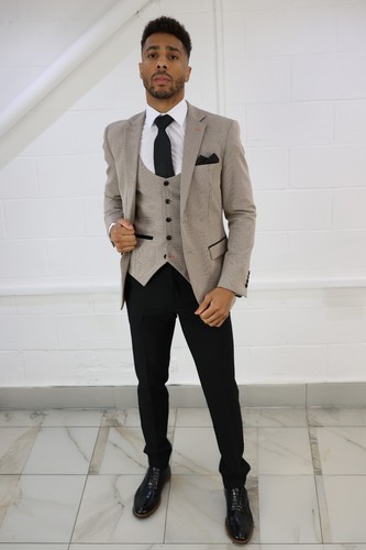 Mens beige check - mens, contrast