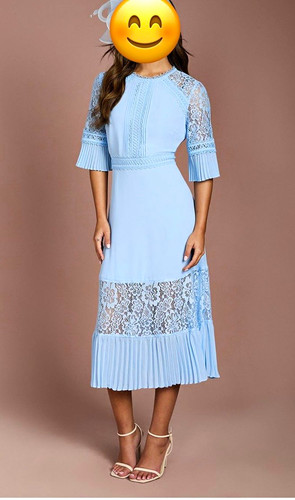 Coast blue lace insert midi - coast,