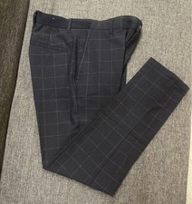 Zara checked navy skinny