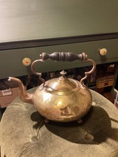A Brass Scottish Toddy Kettle Wooden Handle Antique Characterful
