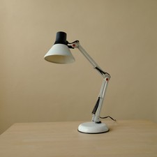 Vintage White Anglepoise Style Desk Lamp Adjustable Spring Balanced Arms