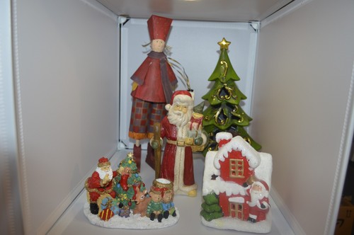 Ceramic santa claus tree tin - tree,,