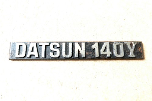 Datsun 140y rear car badge - 140y, for