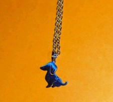 Dachshund Weiner Dog Necklace Very Cute Mini Stainless Steel Jewellery NEW