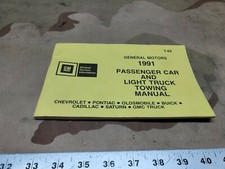 1991 91 Passenger Car Truck Towing Manual Book T-62