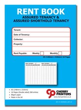 Cherry Tenants Rent Book - Assured Tenancy & Shorthold Tenancy A5 Weekly/Monthly