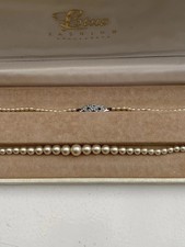 Lotus Vintage Pearls Simulated, Graduated, Necklace 42cm, Boxed