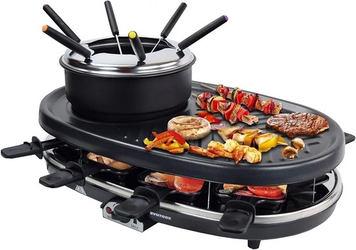 Raclette with hot stone - 3-in-1,