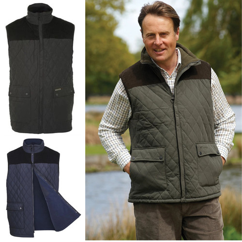 Mens quilted bodywarmer fleece - mens,