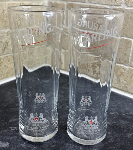Carling half pint glasses - carling,
