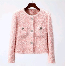 Handmade tweed boucle Pink