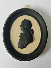Wedgwood Jasperware Black And Cane Portrait Medallion Plaque Josiah Wedgwood 