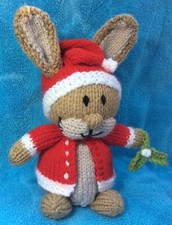 KNITTING PATTERN - Christmas Peter Rabbit inspired choc orange cover / 18cms toy