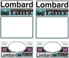 1978 LOMBARD RALLY PLATE DECAL